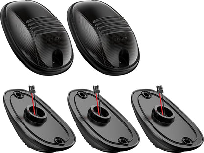 Smoked LED roof cab lights for 2003-2018 Dodge Ram HD, set of 3 with bases on Tampa Home & Garden Store