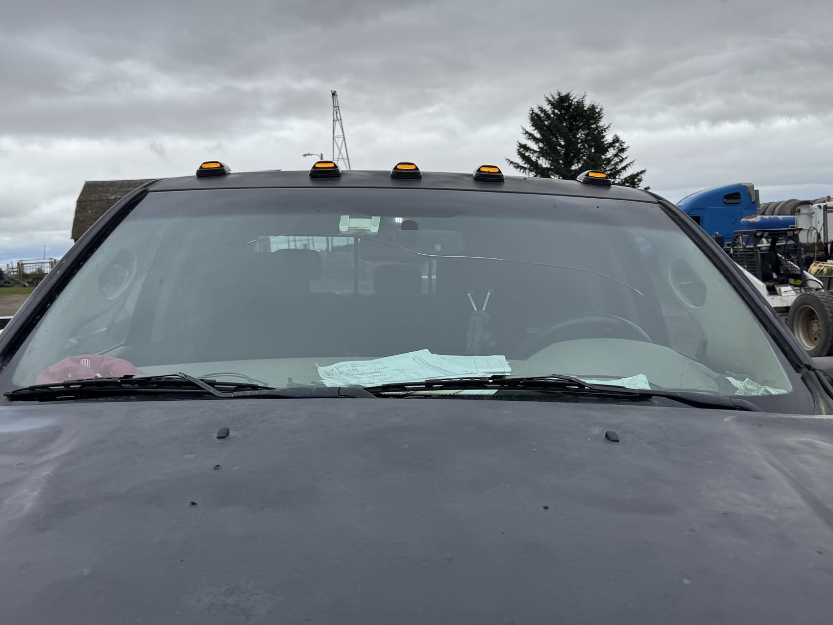 5x Slim-Line LED roof cab lights smoked white amber for 2003–2018 Dodge Ram HD on cab roof on Tampa Home & Garden Store