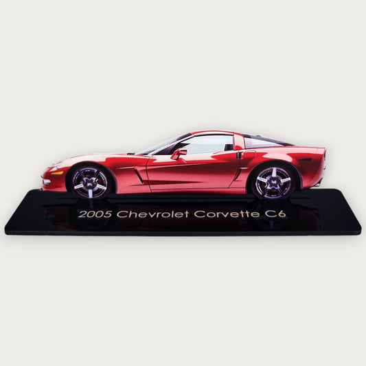 2005 Chevrolet Corvette C6 (1) Metal Car Wall Art, Color 2D Diecast Car Decor, Silhouette Metal Wall Art, Gift For Car Lovers, Detailed Color Metal Car - Tampa Home & Garden Store