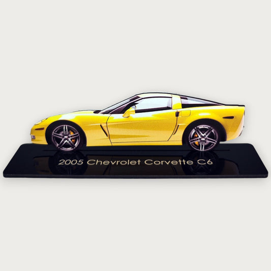 2005 Chevrolet Corvette C6 (2) Metal Car Wall Art, Color 2D Diecast Car Decor, Silhouette Metal Wall Art, Gift For Car Lovers, Detailed Color Metal Car - Tampa Home & Garden Store