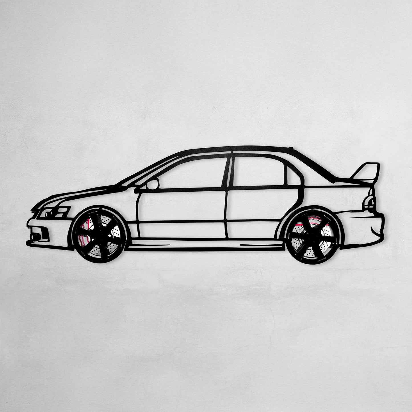 2006 Lancer Evo Metal Wall Art – JDM Steel with Spinning Wheels-KAFMEKA003 - Tampa Home & Garden Store