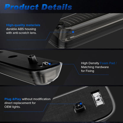 Smoked white amber LED roof cab lights for 2007-2014 GMC/Chevy HD exterior by AutoLEDTech.com on Tampa Home & Garden Store