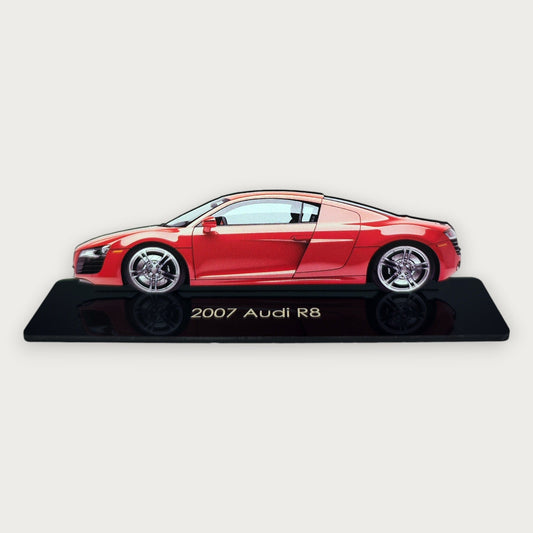 2007 Audi R8 (2) Metal Car Wall Art, Color 2D Diecast Car Decor, Silhouette Metal Wall Art, Gift For Car Lovers, Detailed Color Metal Car - Tampa Home & Garden Store