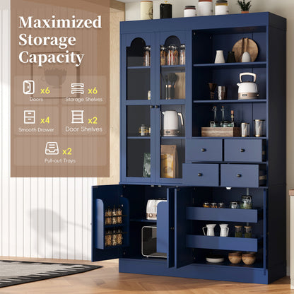 Spacious Kitchen Buffet and Storage Hutch