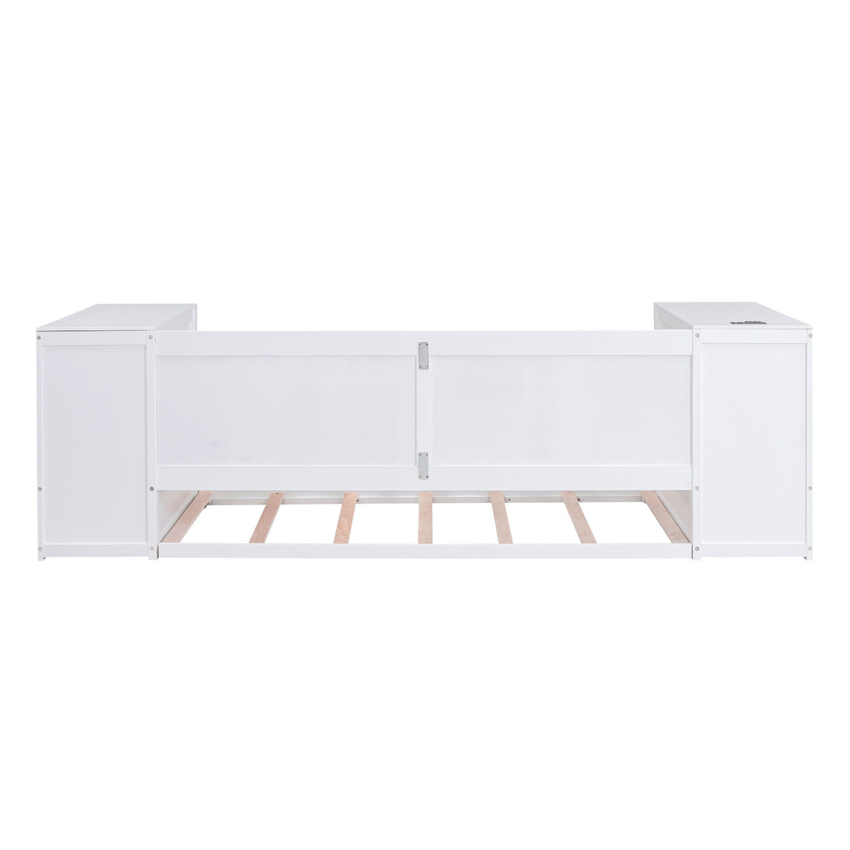 White wood daybed with storage arms and trundle, charging station included on Tampa Home & Garden Store