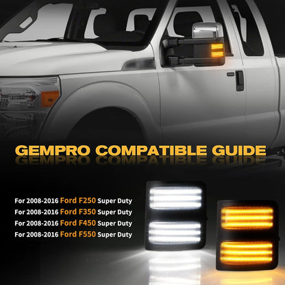 Ford F250 Super Duty switchback smoked mirror lights pair by AutoLEDTech.com 2008-2016 on Tampa Home & Garden Store