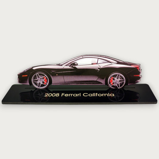 2008 Ferrari California (1) Metal Car Wall Art, Color 2D Diecast Car Decor, Silhouette Metal Wall Art, Gift For Car Lovers, Detailed Color Metal Car - Tampa Home & Garden Store