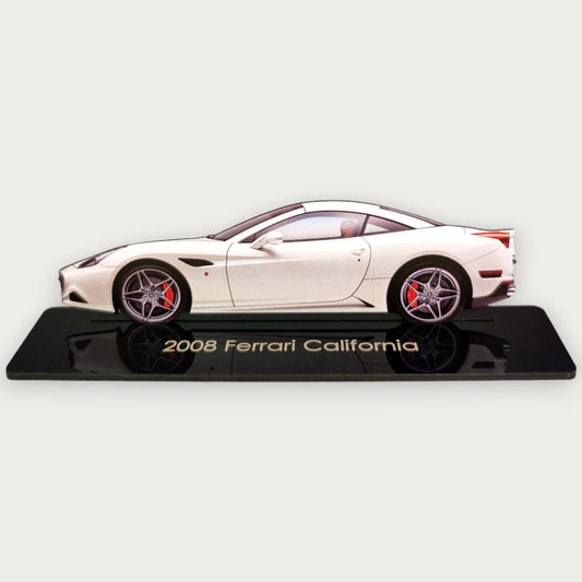 2008 Ferrari California (2) Metal Car Wall Art, Color 2D Diecast Car Decor, Silhouette Metal Wall Art, Gift For Car Lovers, Detailed Color Metal Car - Tampa Home & Garden Store