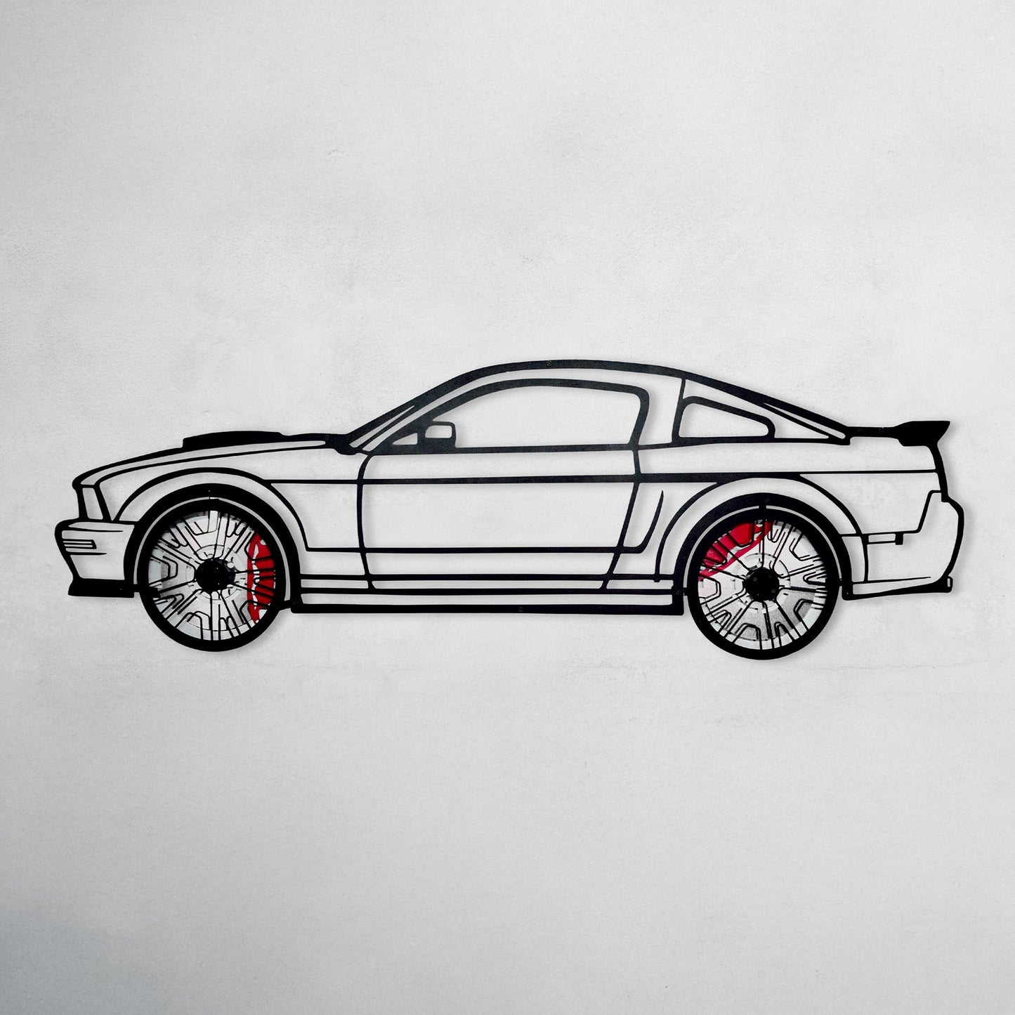 2008 Mustang GT Fastback Wall Art – Steel Build with Spinning Wheels-KAFMEKA004 - Tampa Home & Garden Store