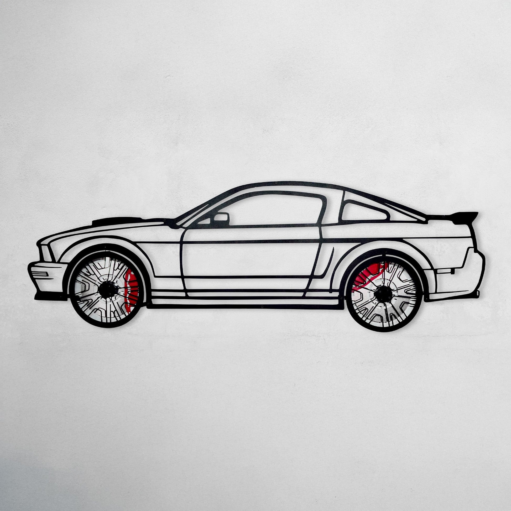 2008 Mustang GT Fastback Wall Art – Steel Build with Spinning Wheels-KAFMEKA004 - Tampa Home & Garden Store