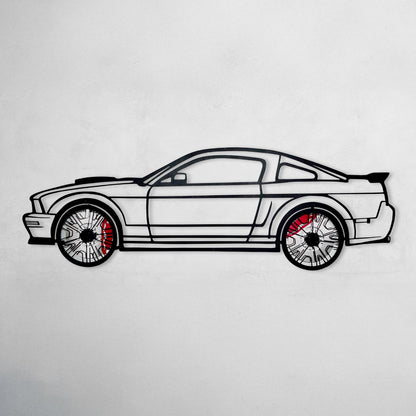 2008 Mustang GT Fastback Wall Art – Steel Build with Spinning Wheels-KAFMEKA004 - Tampa Home & Garden Store