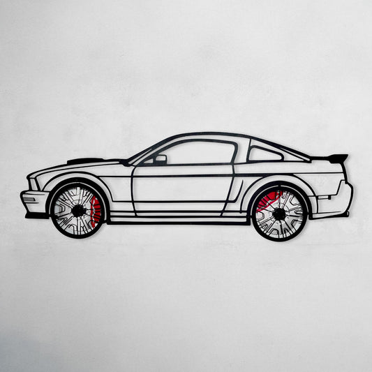 2008 Mustang GT Fastback Wall Art – Steel Build with Spinning Wheels-KAFMEKA004 - Tampa Home & Garden Store