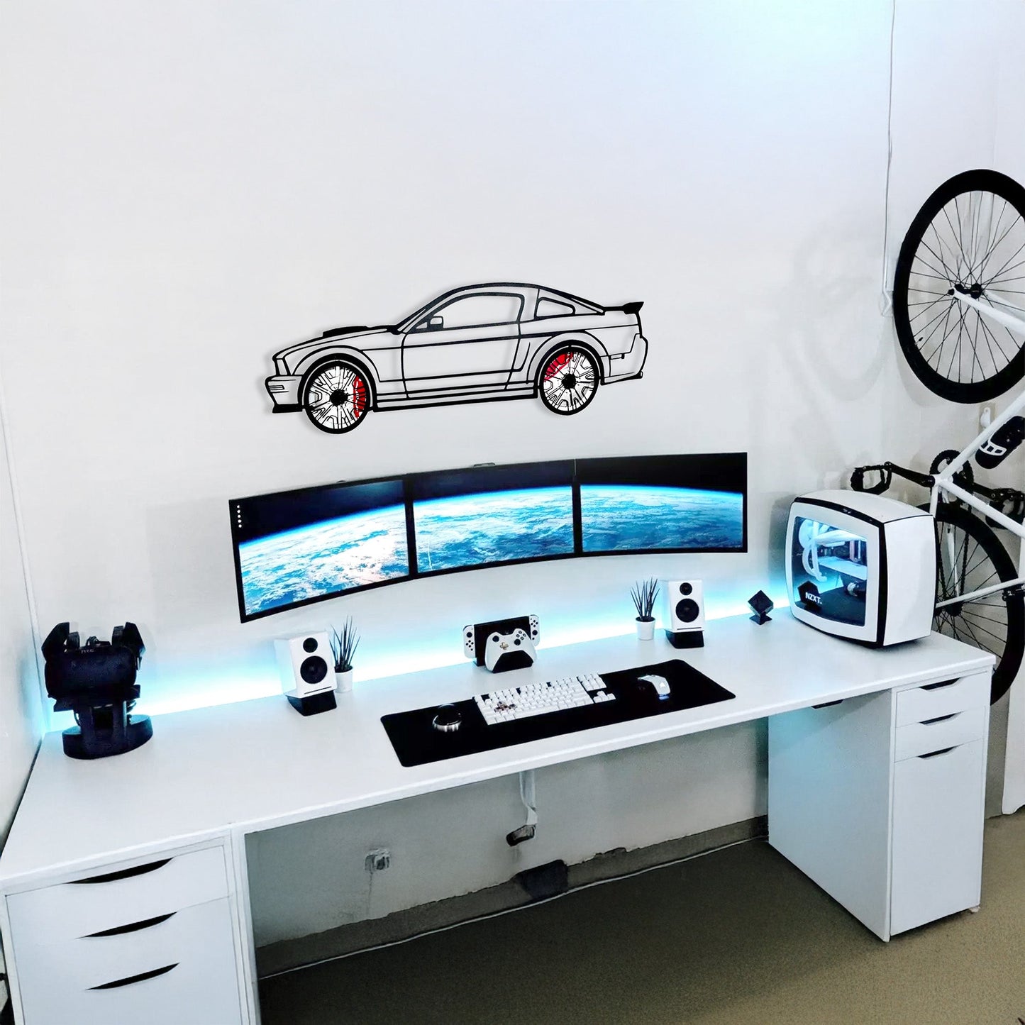 2008 Mustang GT Fastback Wall Art – Steel Build with Spinning Wheels-KAFMEKA004 - Tampa Home & Garden Store