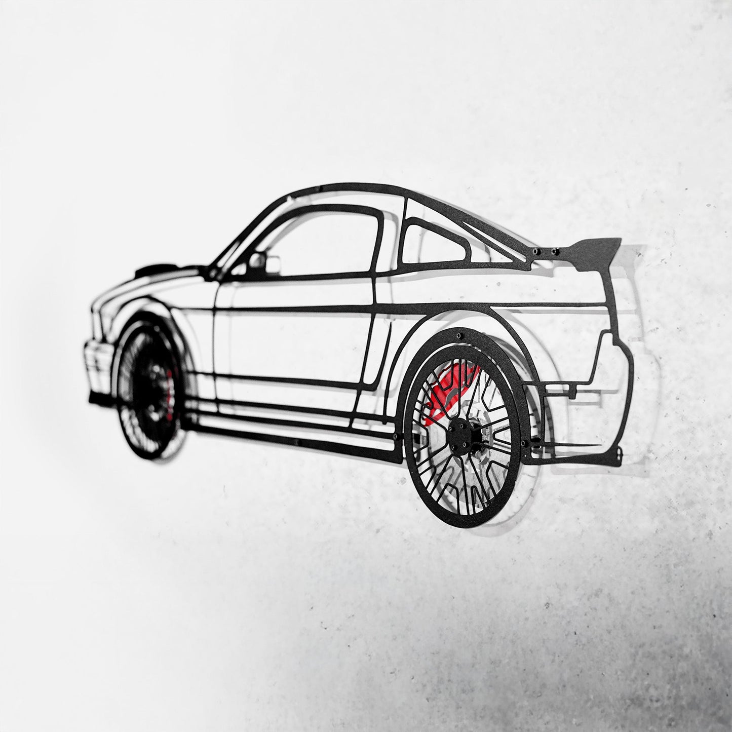 2008 Mustang GT Fastback Wall Art – Steel Build with Spinning Wheels-KAFMEKA004 - Tampa Home & Garden Store