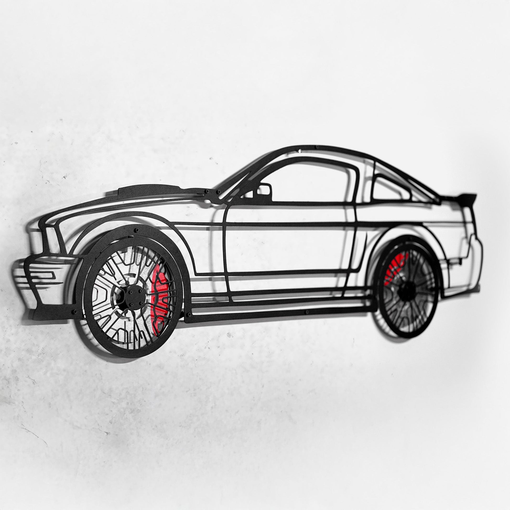 2008 Mustang GT Fastback Wall Art – Steel Build with Spinning Wheels-KAFMEKA004 - Tampa Home & Garden Store
