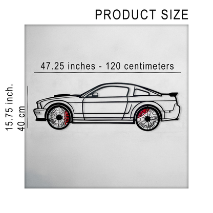 2008 Mustang GT Fastback Wall Art – Steel Build with Spinning Wheels-KAFMEKA004 - Tampa Home & Garden Store