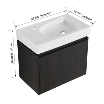 Modern Bathroom Vanity with Ceramic Basin Sink