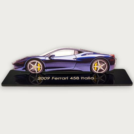 2009 Ferrari 458 Italia (1) Metal Car Wall Art, Color 2D Diecast Car Decor, Silhouette Metal Wall Art, Gift For Car Lovers, Detailed Color Metal Car - Tampa Home & Garden Store