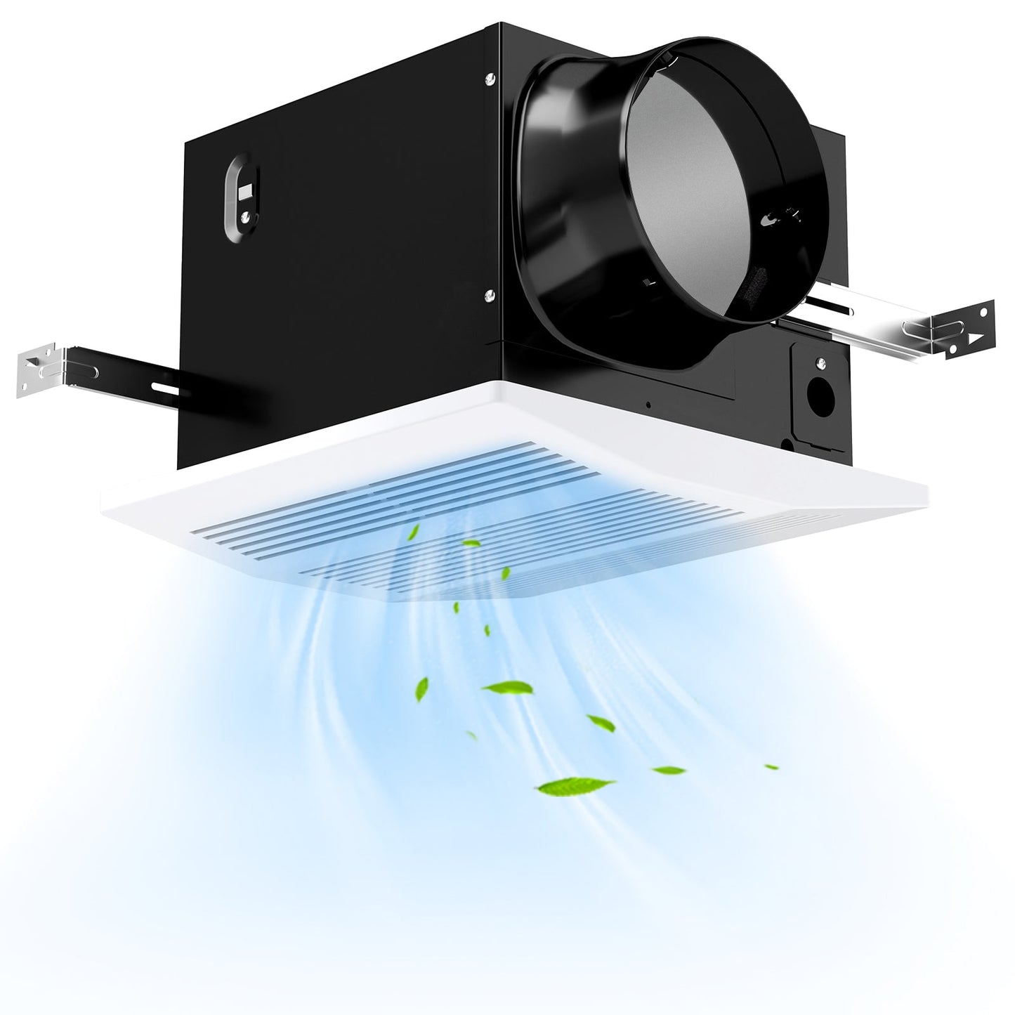 Ventilador extractor de baño de 200 CFM con carcasa metálica y conducto de 6 pulgadas para 200 pies cuadrados