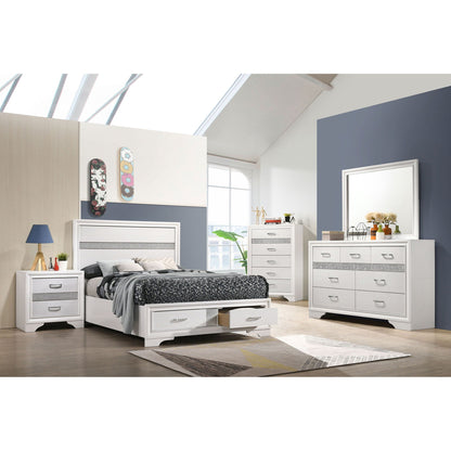 Urbana storage panel bed by HouseOfZazla in white with under-bed drawers and dressers on Tampa Home & Garden Store