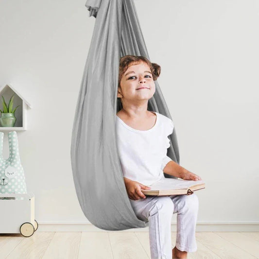 Kids Indoor Sensory Swing Hammock Chair Hanging Cocoon Seat for Playroom - Tampa Home & Garden Store