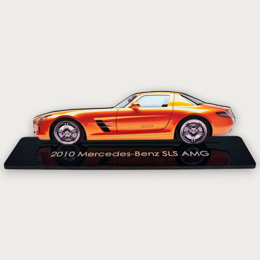 2010 Mercedes-Benz SLS AMG (1) Metal Car Wall Art, Color 2D Diecast Car Decor, Silhouette Metal Wall Art, Gift For Car Lovers, Detailed Color Metal Car - Tampa Home & Garden Store