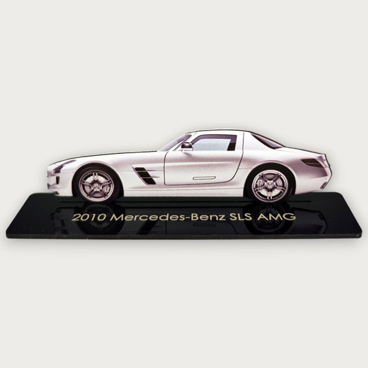 2010 Mercedes-Benz SLS AMG (2) Metal Car Wall Art, Color 2D Diecast Car Decor, Silhouette Metal Wall Art, Gift For Car Lovers, Detailed Color Metal Car - Tampa Home & Garden Store