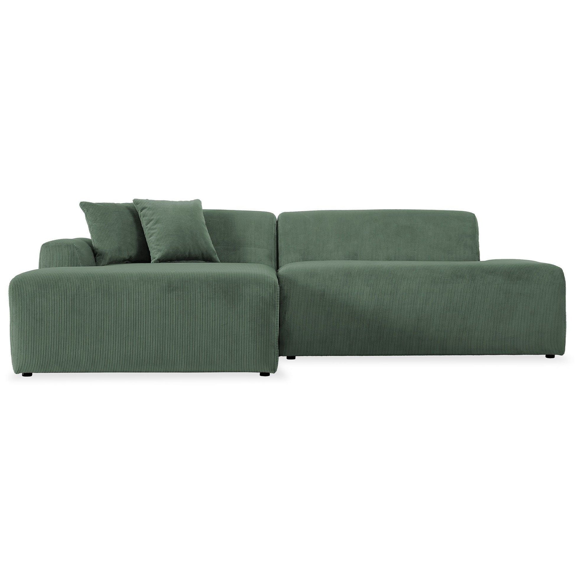 Mar High-Quality Stationary Sectional Sofa in emerald green fabric by HouseOfZazla on Tampa Home & Garden Store
