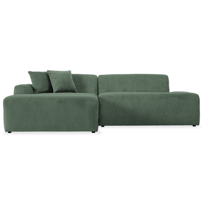Mar High-Quality Stationary Sectional Sofa in emerald green fabric by HouseOfZazla on Tampa Home & Garden Store