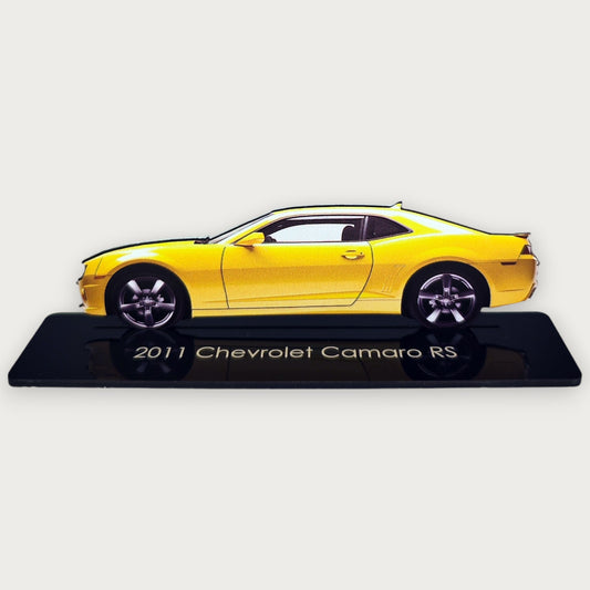 2011 Chevrolet Camaro RS (2) Metal Car Wall Art, Color 2D Diecast Car Decor, Silhouette Metal Wall Art, Gift For Car Lovers, Detailed Color Metal Car - Tampa Home & Garden Store
