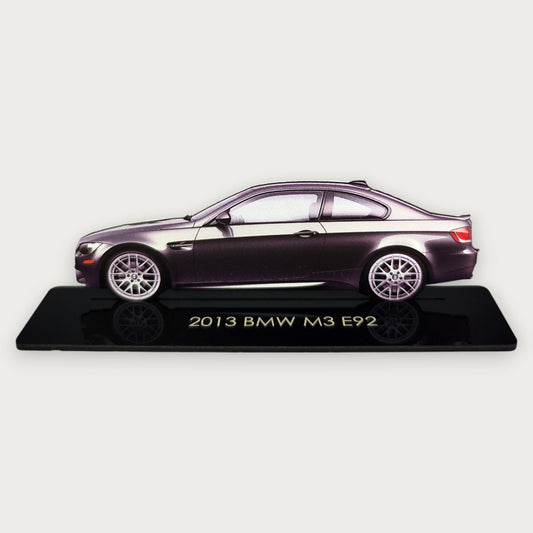 2013 BMW M3 E92 (1) Metal Car Wall Art, Color 2D Diecast Car Decor, Silhouette Metal Wall Art, Gift For Car Lovers, Detailed Color Metal Car - Tampa Home & Garden Store