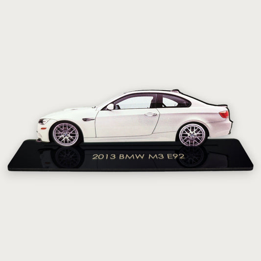 2013 BMW M3 E92 (2) Metal Car Wall Art, Color 2D Diecast Car Decor, Silhouette Metal Wall Art, Gift For Car Lovers, Detailed Color Metal Car - Tampa Home & Garden Store