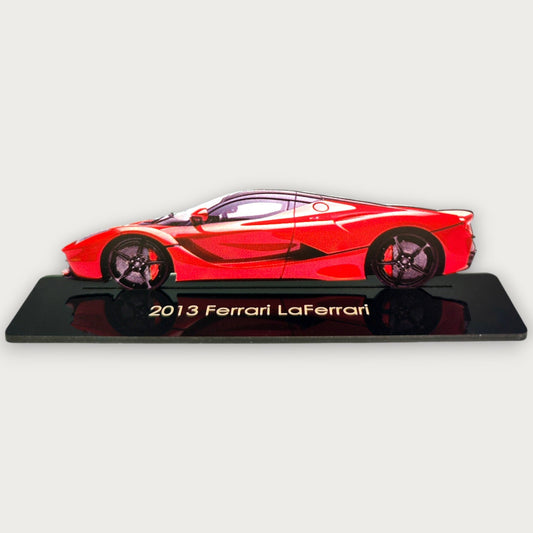 2013 Ferrari LaFerrari (1) Metal Car Wall Art, Color 2D Diecast Car Decor, Silhouette Metal Wall Art, Gift For Car Lovers, Detailed Color Metal Car - Tampa Home & Garden Store