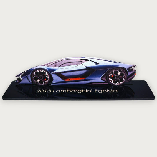 2013 Lamborghini Egoista (1) Metal Car Wall Art, Color 2D Diecast Car Decor, Silhouette Metal Wall Art, Gift For Car Lovers, Detailed Color Metal Car - Tampa Home & Garden Store