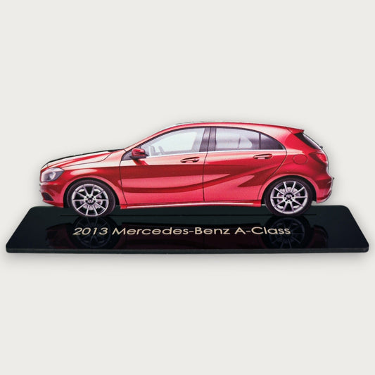 2013 Mercedes-Benz A-Class (1) Metal Car Wall Art, Color 2D Diecast Car Decor, Silhouette Metal Wall Art, Gift For Car Lovers, Detailed Color Metal Car - Tampa Home & Garden Store