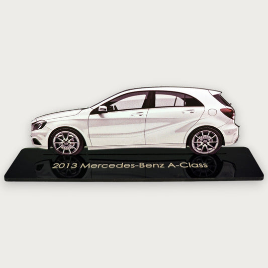 2013 Mercedes-Benz A-Class (2) Metal Car Wall Art, Color 2D Diecast Car Decor, Silhouette Metal Wall Art, Gift For Car Lovers, Detailed Color Metal Car - Tampa Home & Garden Store