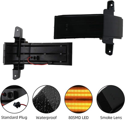 Smoked switchback LED mirror lights for 2014–2019 GMC Sierra/Silverado HD, AutoLEDTech.com, pair on Tampa Home & Garden Store