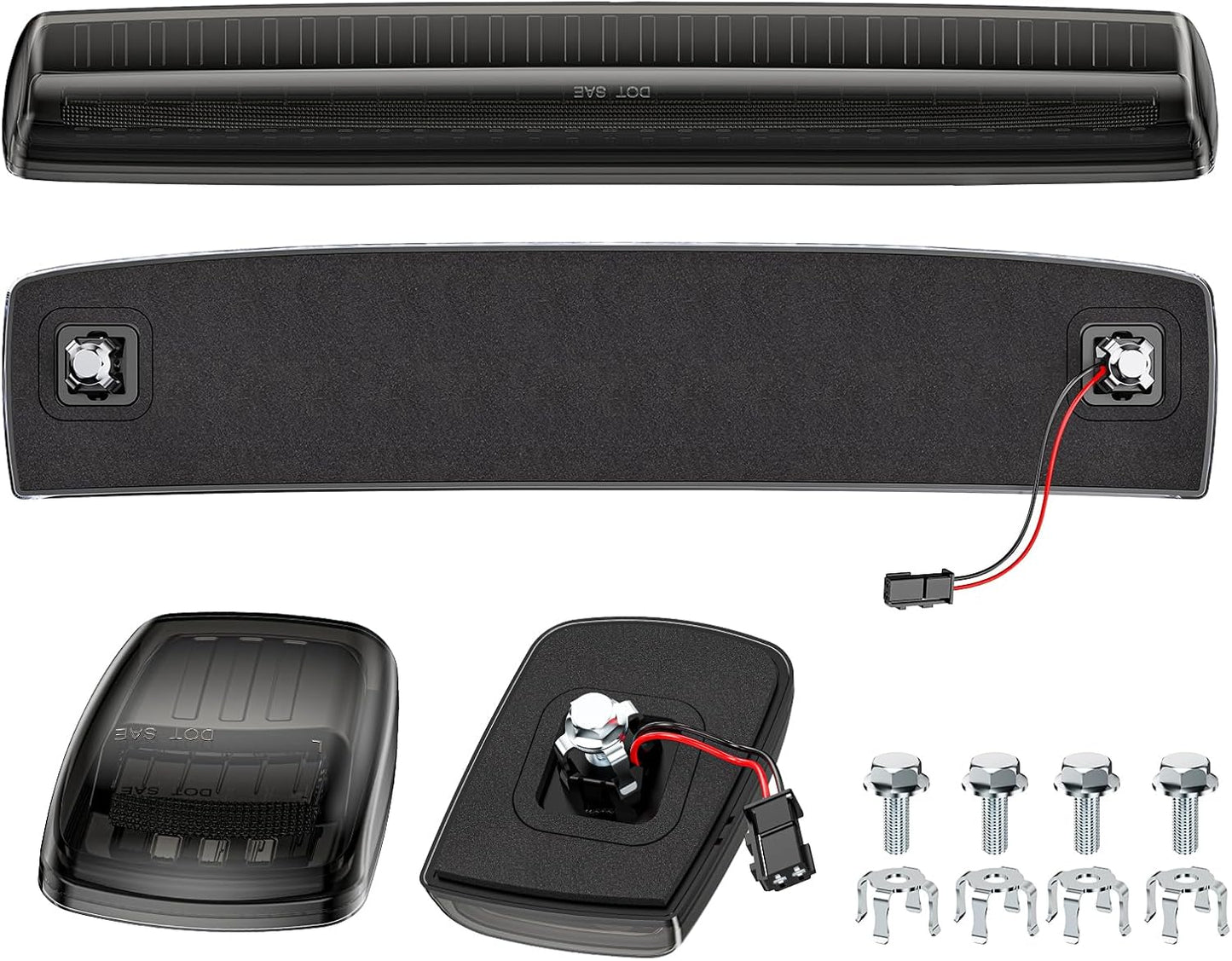 AutoLEDTech.com smoked amber LED roof cab light kit for 2015–2019 GMC/Chevy HD with wiring harness on Tampa Home & Garden Store