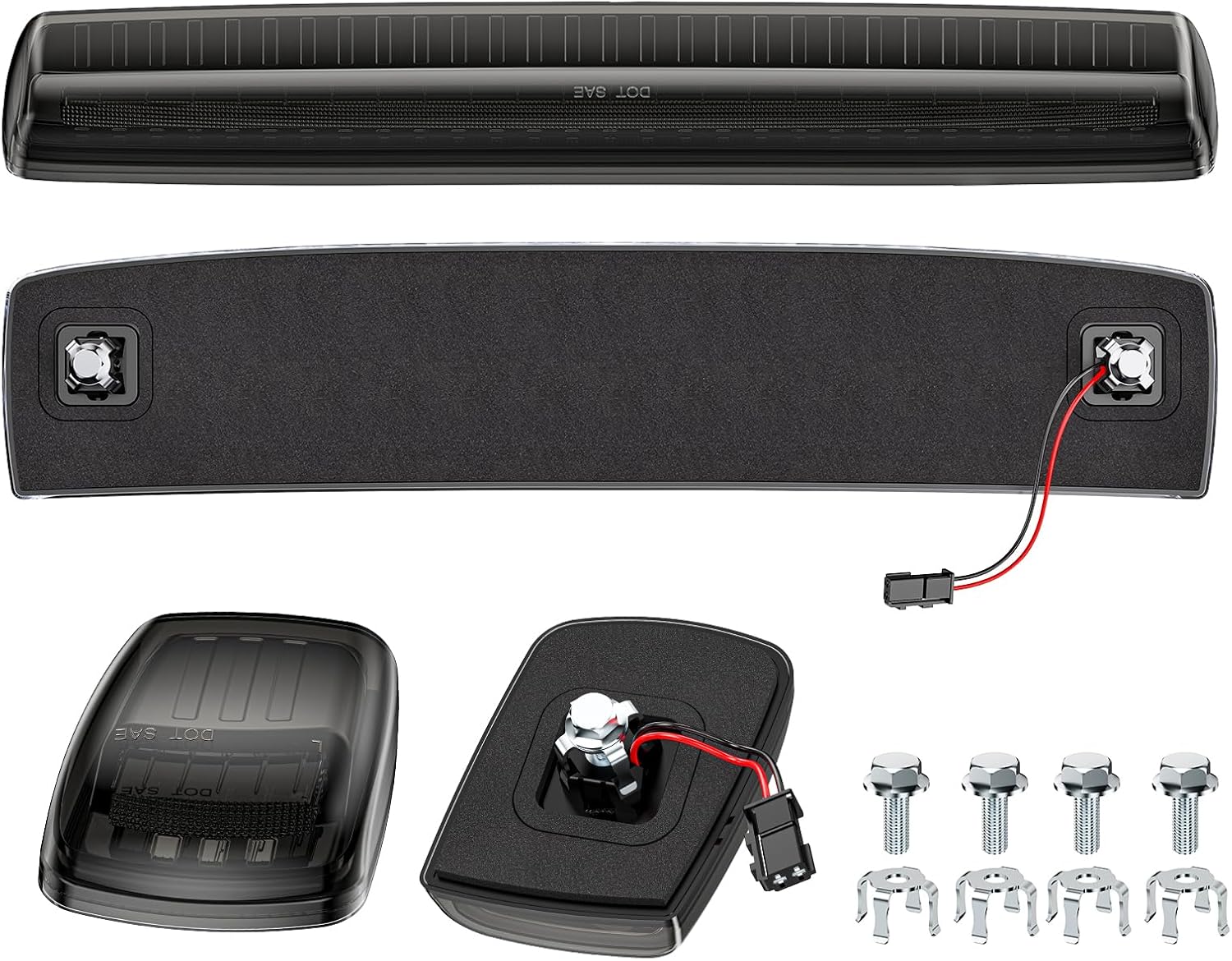 AutoLEDTech.com smoked amber LED roof cab light kit for 2015–2019 GMC/Chevy HD with wiring harness on Tampa Home & Garden Store