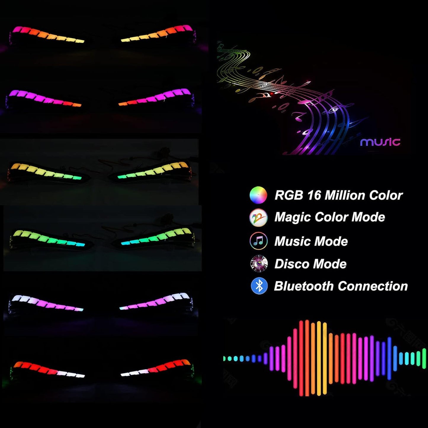 Flow Series RGB LED Side Mirror Lights with turn signals Infiniti by AutoLEDTech.com on Tampa Home & Garden Store
