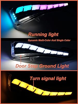 Infiniti Q50 Flow Series RGB LED bumper lights AutoLEDTech.com RGB running and turn signals on Tampa Home & Garden Store