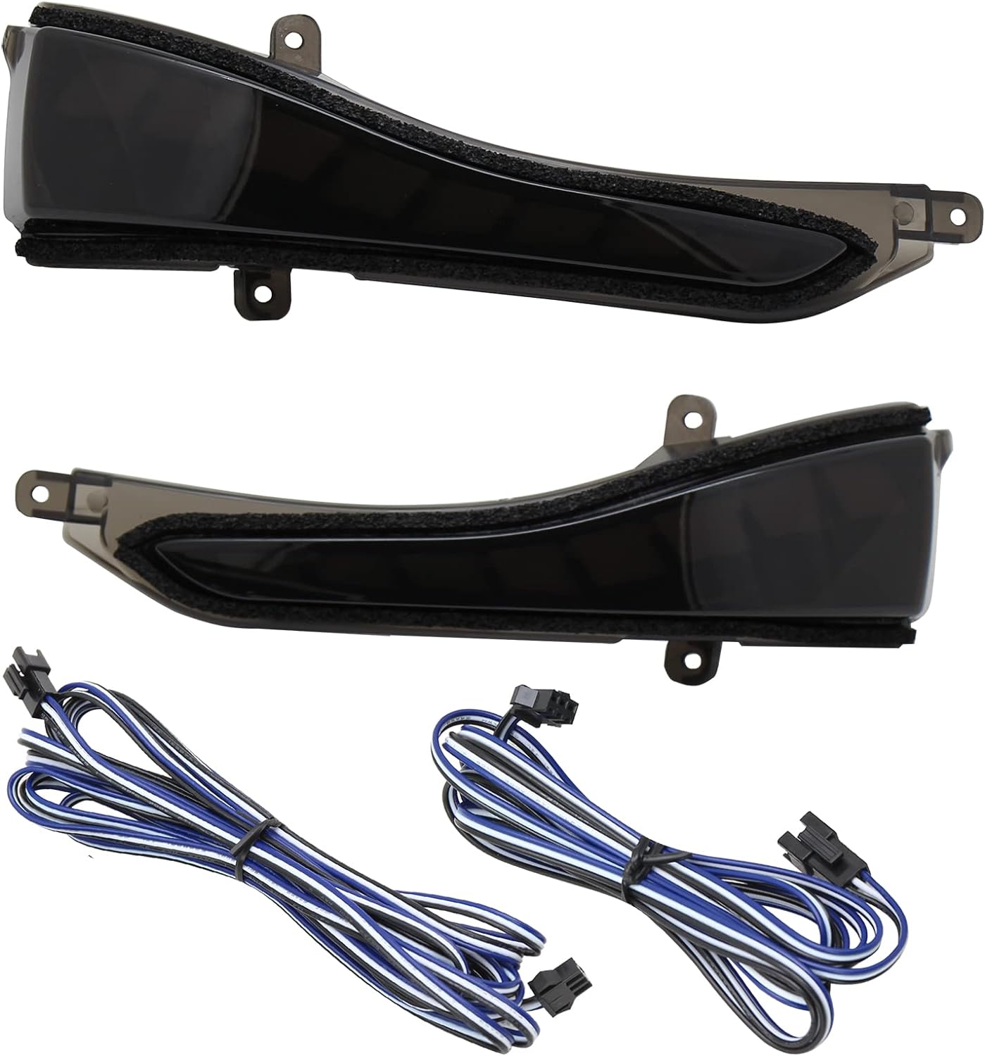 Infiniti Q50 Flow Series RGB LED bumper lights pair black gloss lighting with harnesses on Tampa Home & Garden Store