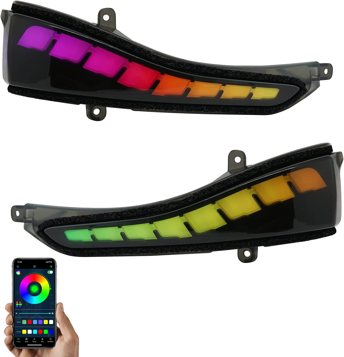 Inf Infiniti Q50 Flow Series RGB LED bumper lights pair by AutoLEDTech.com exterior lighting on Tampa Home & Garden Store