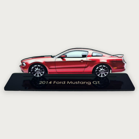 2014 Ford Mustang GT (1) Metal Car Wall Art, Color 2D Diecast Car Decor, Silhouette Metal Wall Art, Gift For Car Lovers, Detailed Color Metal Car - Tampa Home & Garden Store