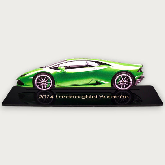 2014 Lamborghini Huracán (1) Metal Car Wall Art, Color 2D Diecast Car Decor, Silhouette Metal Wall Art, Gift For Car Lovers, Detailed Color Metal Car - Tampa Home & Garden Store