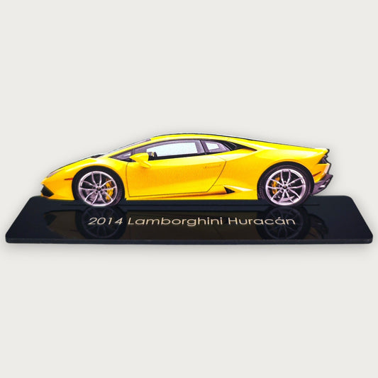2014 Lamborghini Huracán (2) Metal Car Wall Art, Color 2D Diecast Car Decor, Silhouette Metal Wall Art, Gift For Car Lovers, Detailed Color Metal Car - Tampa Home & Garden Store