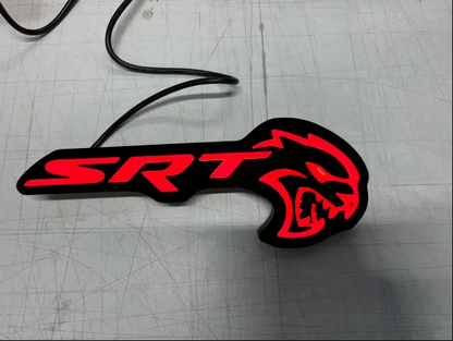 LED badge emblem SRT Hellcat RGBW Flow Series, red logo with wired connector by AutoLEDTech on Tampa Home & Garden Store