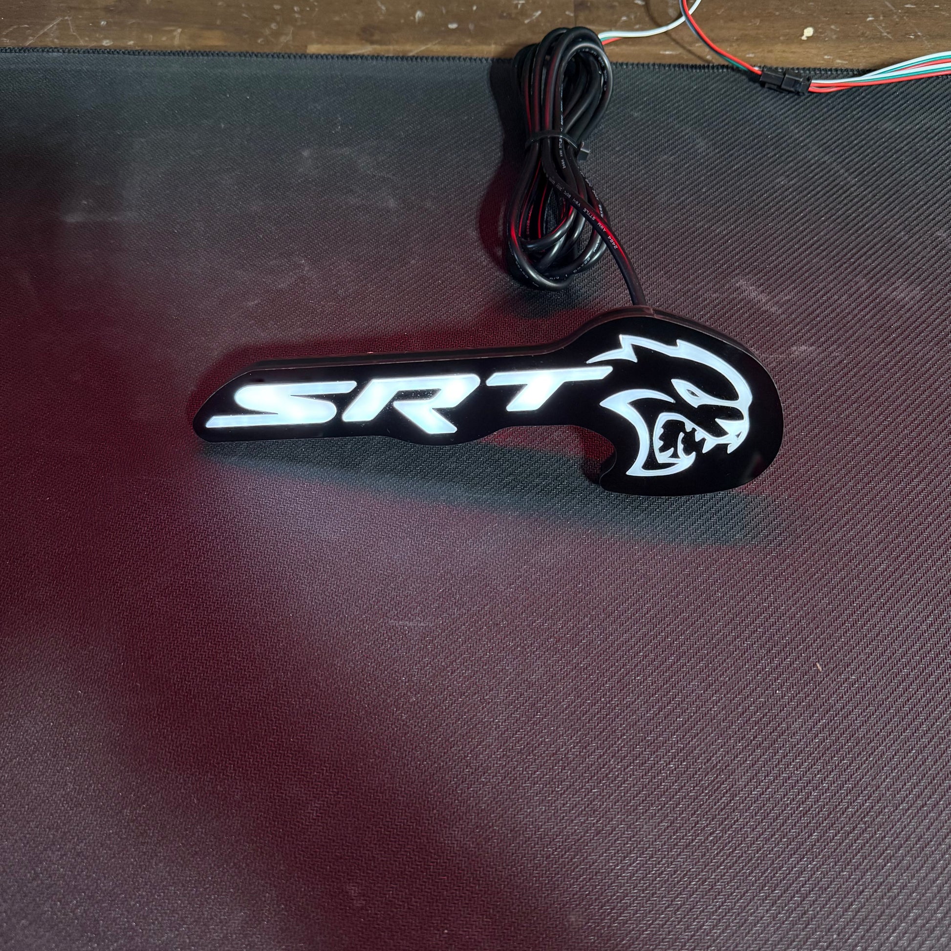 LED badge emblem for SRT Hellcat RGBW Flow Series with wiring harness, AutoLEDTech.com on Tampa Home & Garden Store