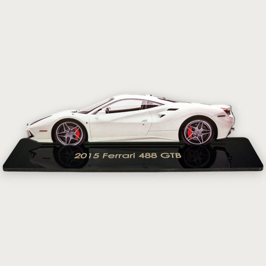 2015 Ferrari 488 GTB (2) Metal Car Wall Art, Color 2D Diecast Car Decor, Silhouette Metal Wall Art, Gift For Car Lovers, Detailed Color Metal Car - Tampa Home & Garden Store