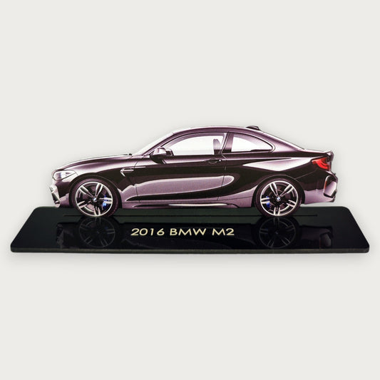 2016 BMW M2 (1) Metal Car Wall Art, Color 2D Diecast Car Decor, Silhouette Metal Wall Art, Gift For Car Lovers, Detailed Color Metal Car - Tampa Home & Garden Store